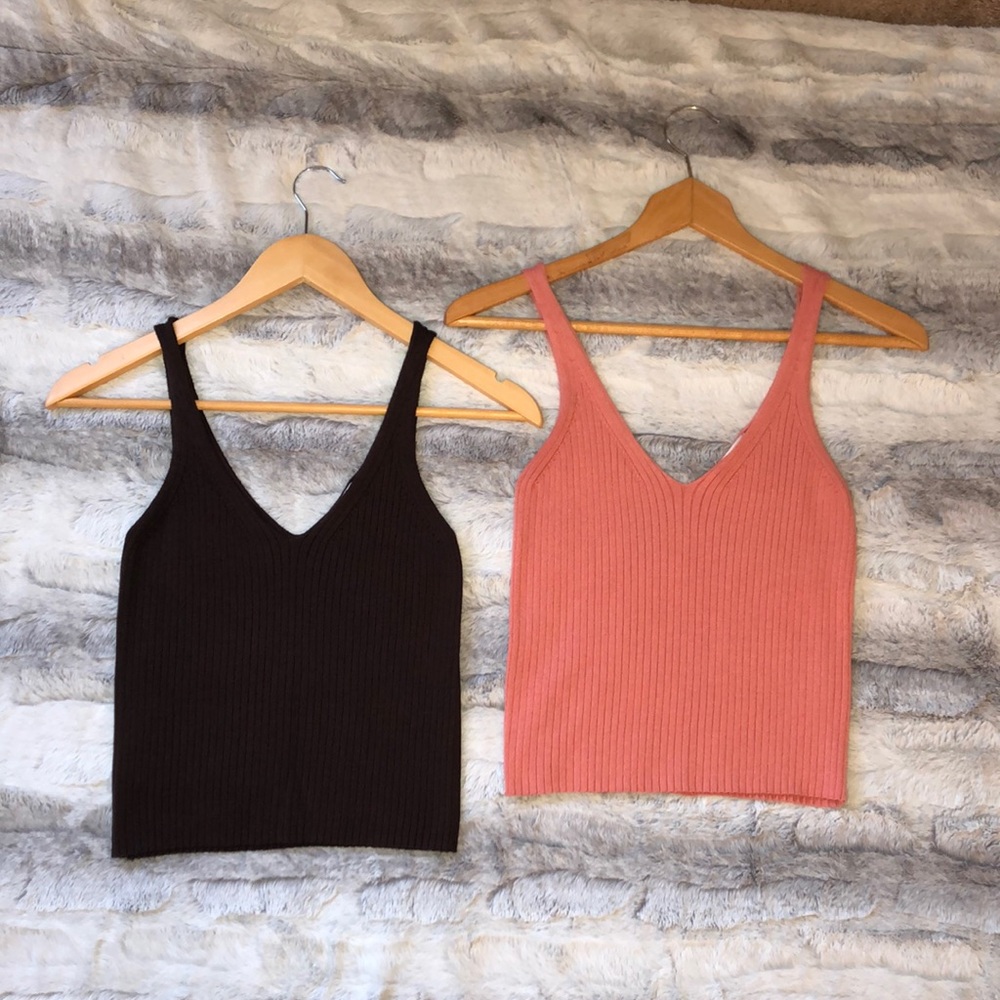 cropped tank top duo size m